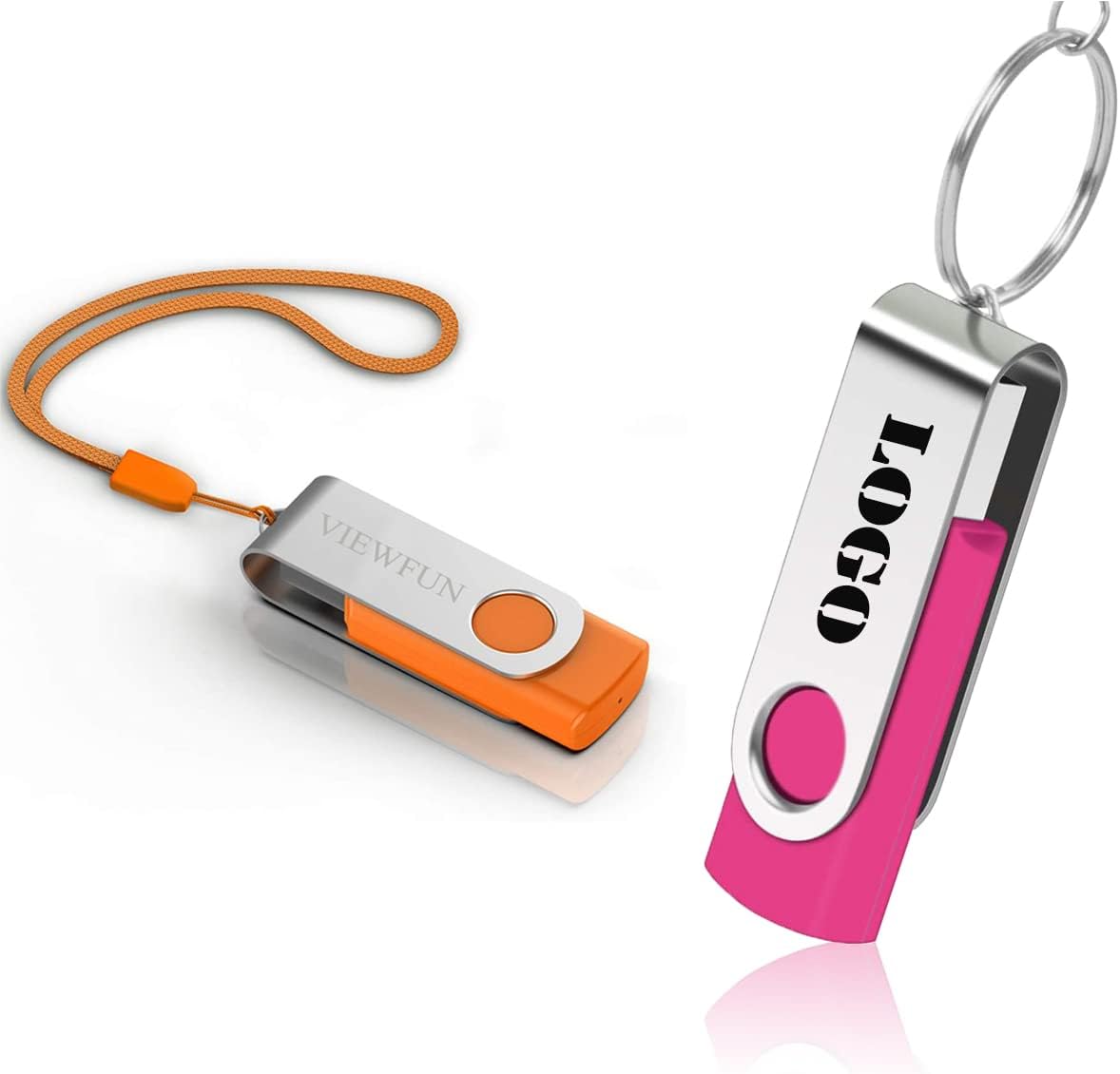 50 Pack 8GB USB 2.0 Flash Drives with LED Indicator and Lanyards O468118