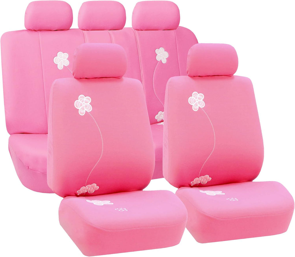 Black Butterfly Embroidery Automotive Seat Covers E869301