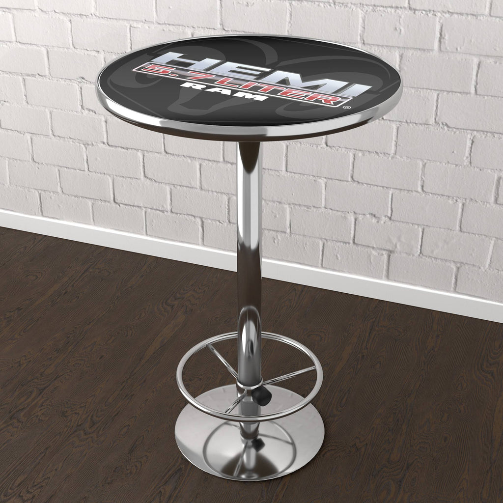 Round Bar Table with Metal Base I269