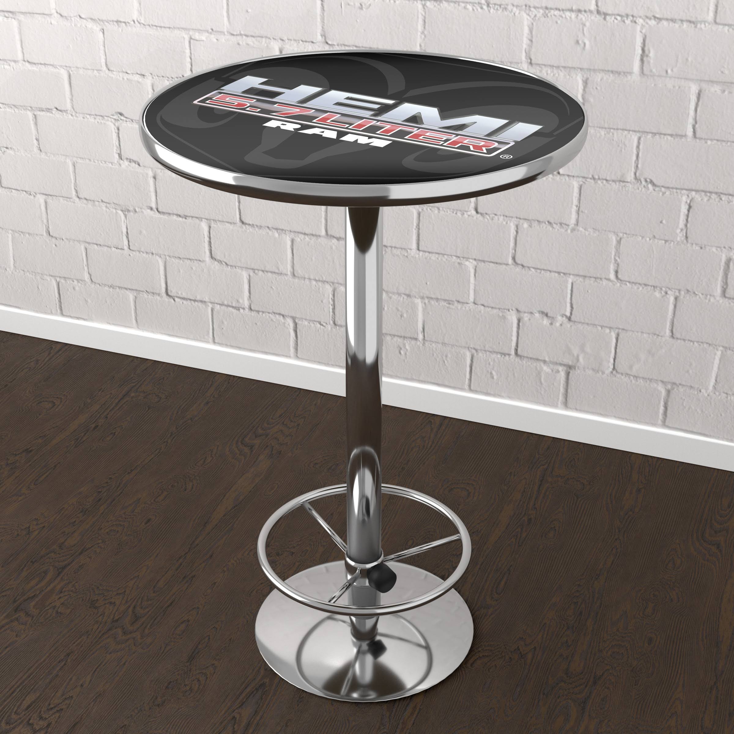 Round Bar Table with Metal Base I269