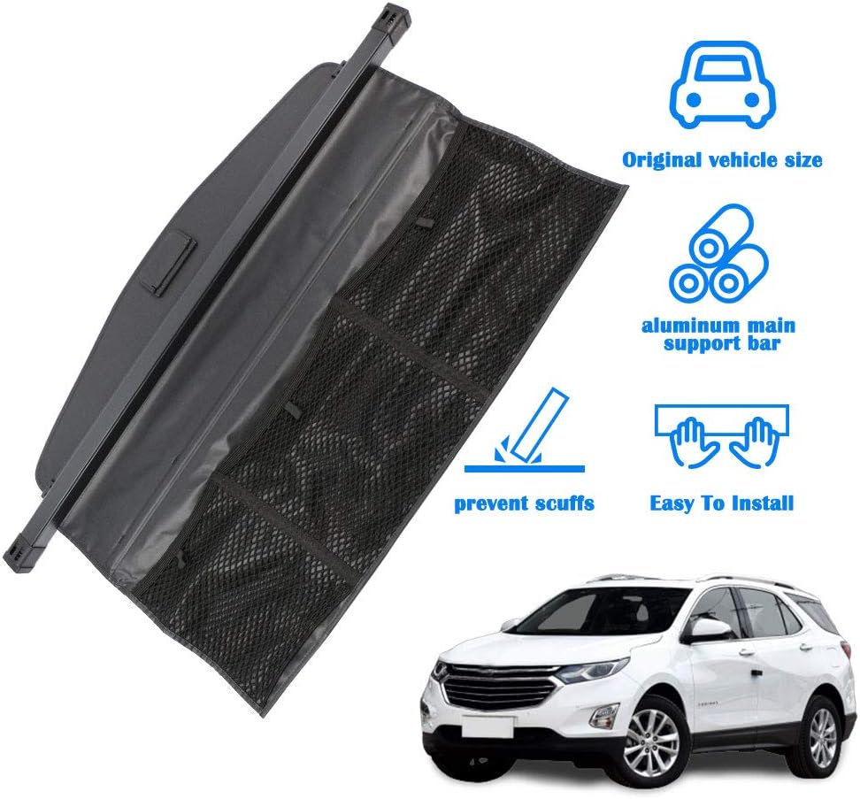 Black Retractable Cargo Cover with Extra Storage Net R660926
