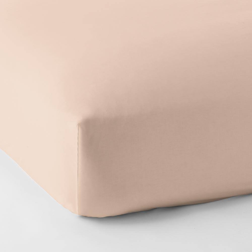 White 600-Thread Count Egyptian Cotton Sateen Twin Fitted Sheet C556