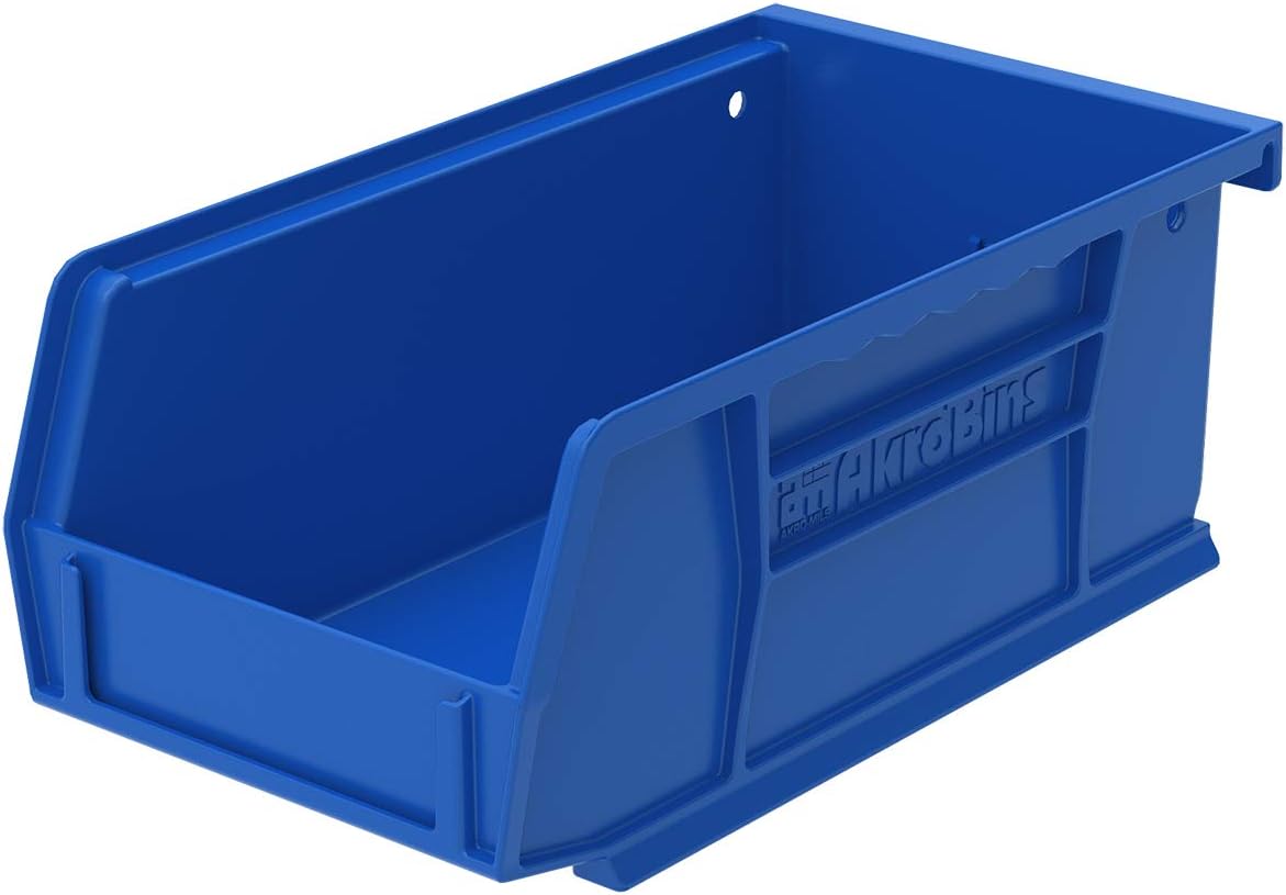 Plastic Storage Bin Hanging Stacking Containers, Black, 24-Pack E329891