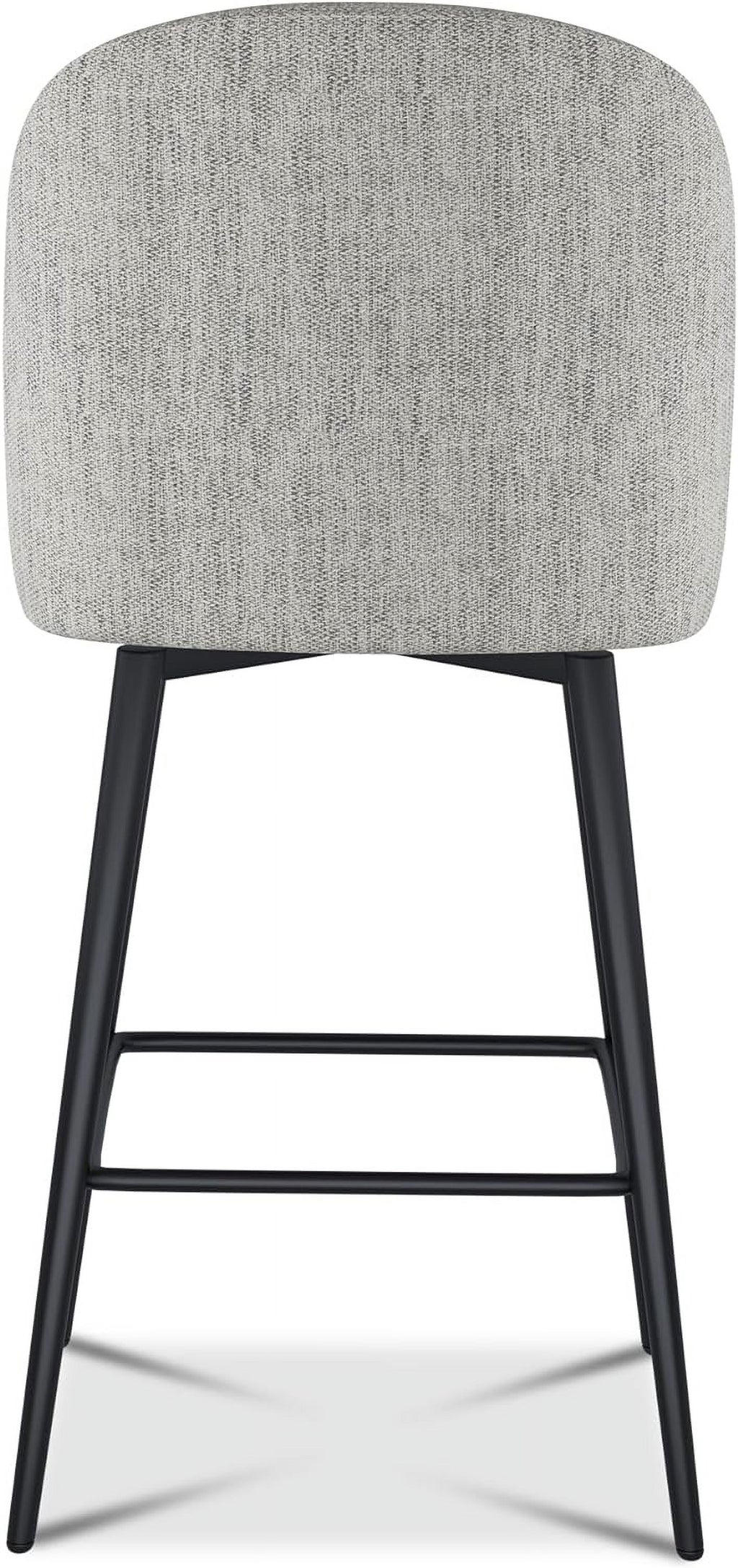 26 Inch Upholstered Bar Stools Set of 2 with Metal Legs C446