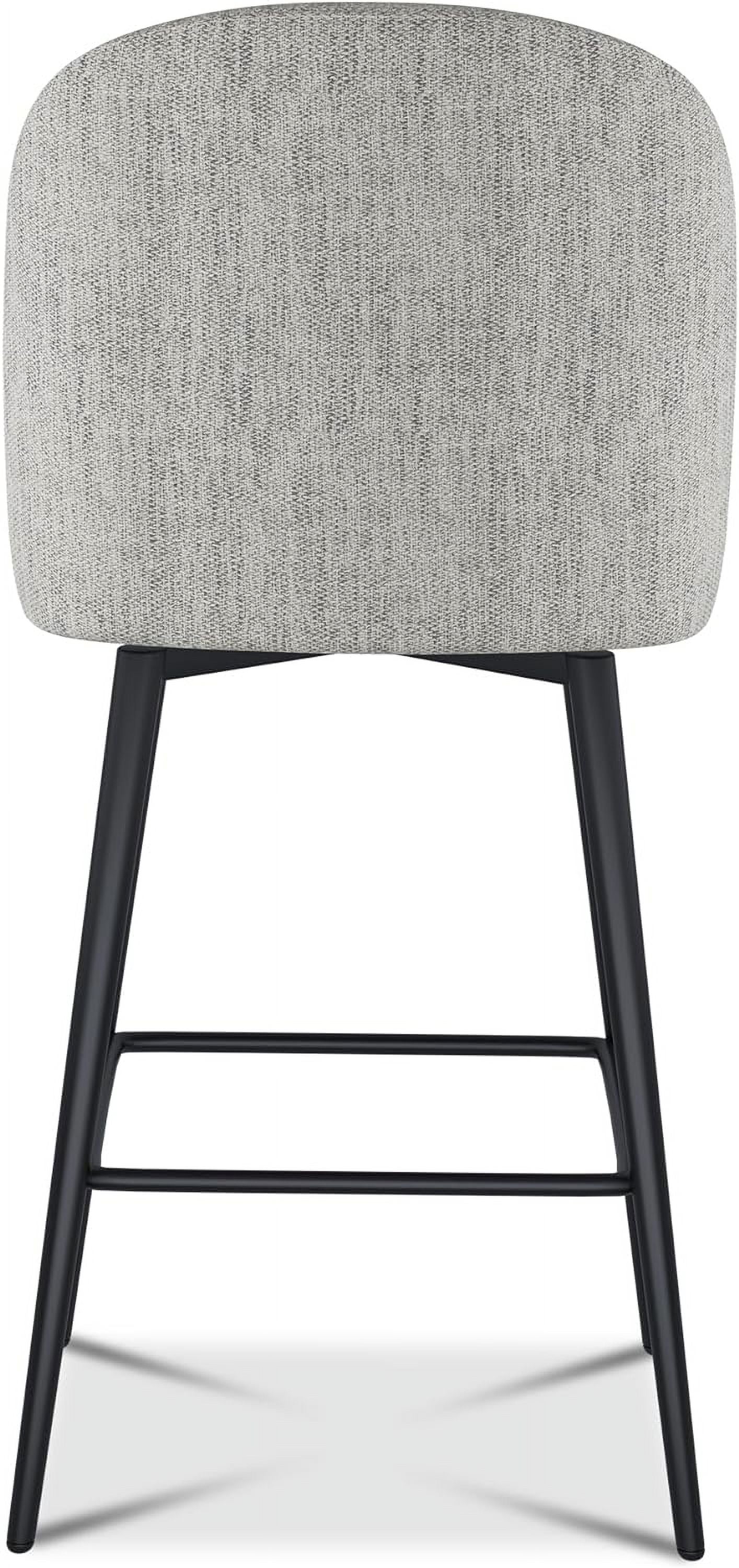 26 Inch Upholstered Bar Stools Set of 2 with Metal Legs C446