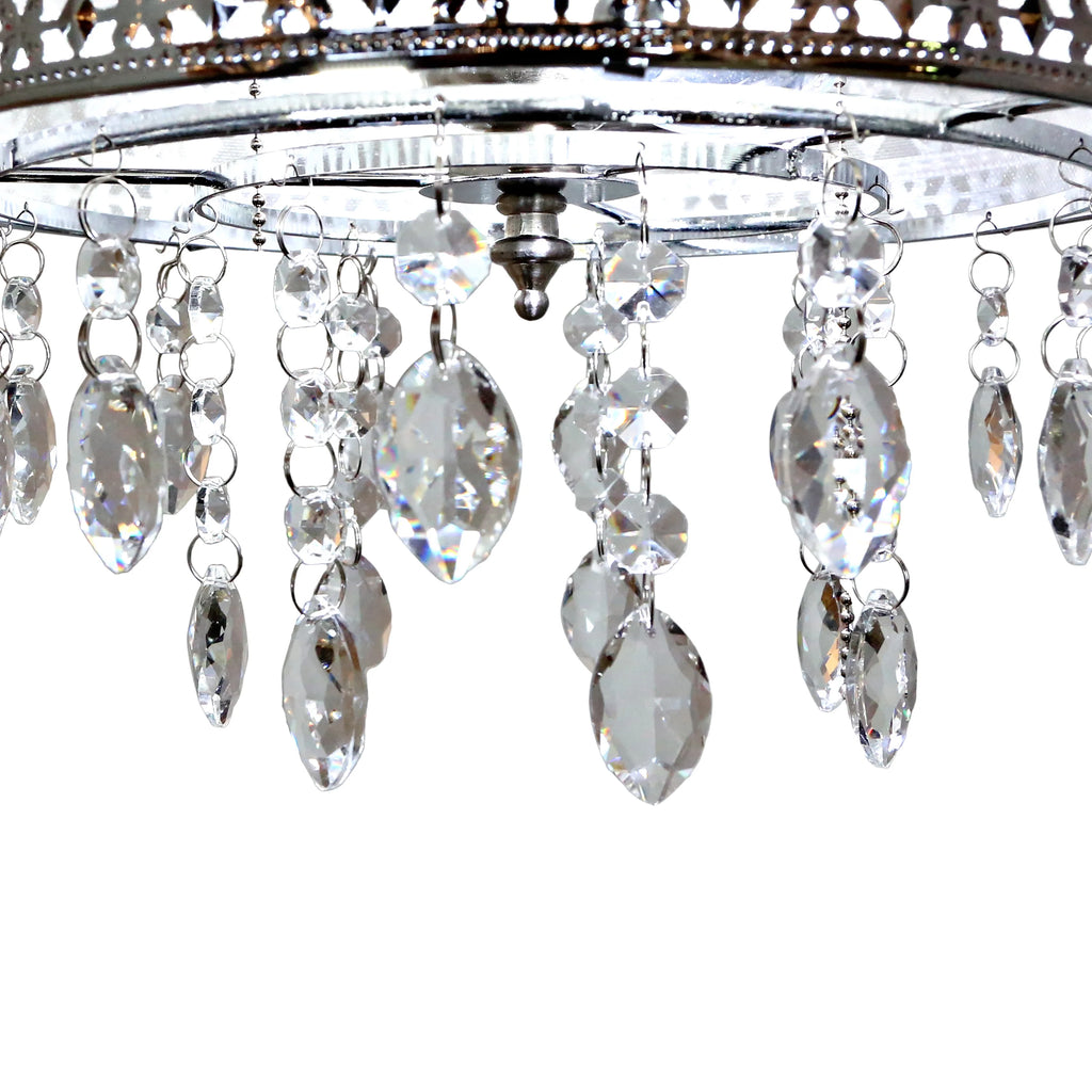 52" Crystal Chandelier LED Ceiling Fan with Light P78234