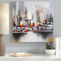 Gray Oil Painting Print on Wrapped Canvas R612