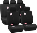 Black Butterfly Embroidery Automotive Seat Covers E869301