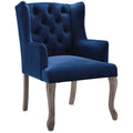 Navy Performance Velvet Armchair H23935