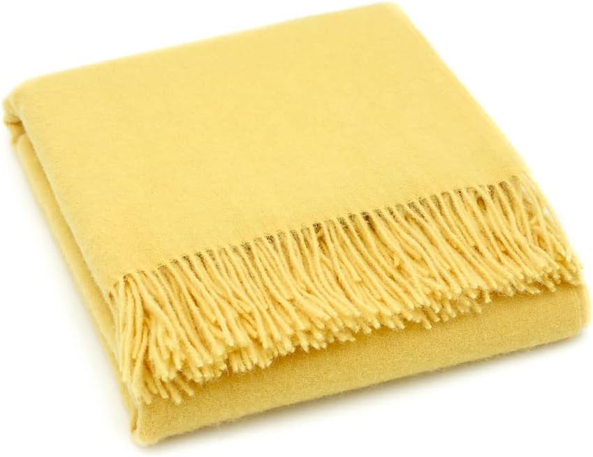 Antique Gold Alpaca Wool Throw Blanket A315
