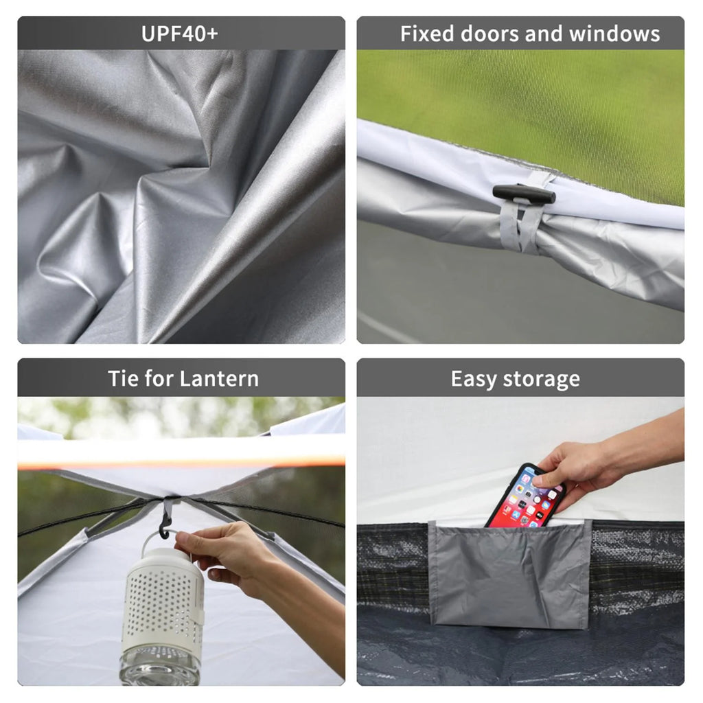Grey Tent For 8 People V59366
