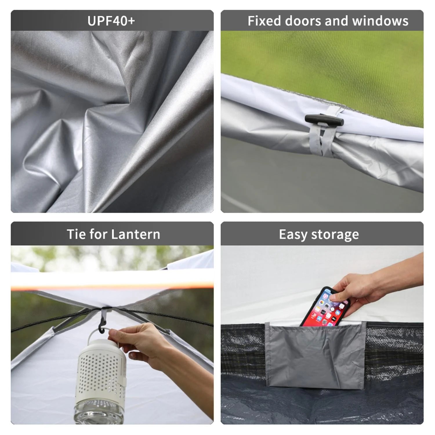 Grey Tent For 8 People V59366