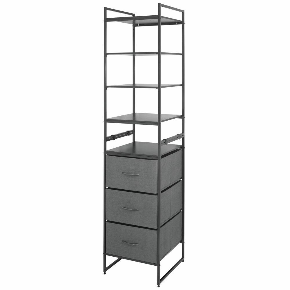 Modular Closet Organizer System, Vertical Storage Unit - Steel Frame K6033