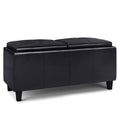 2-Tray Storage Ottoman in Midnight Black K70901