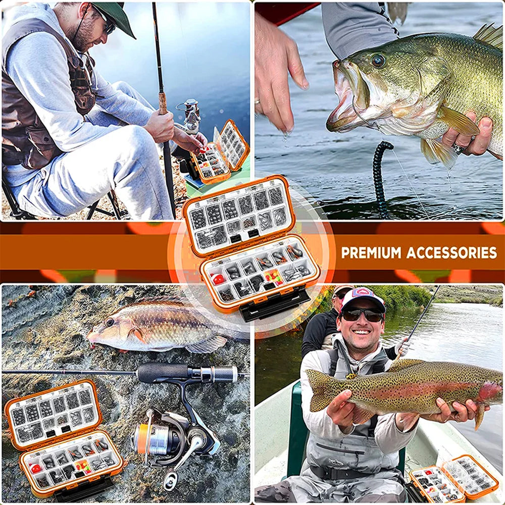 257pcs Fishing Tackle Box with Lures and Hooks D341051