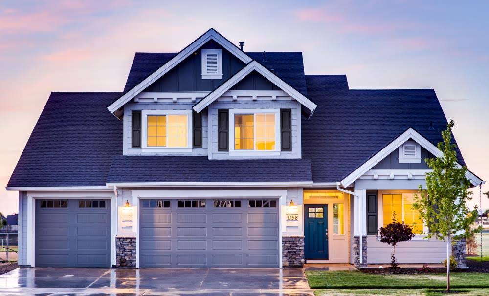 Blue Raised Panel Vinyl Exterior Shutters 2-Pack P8204