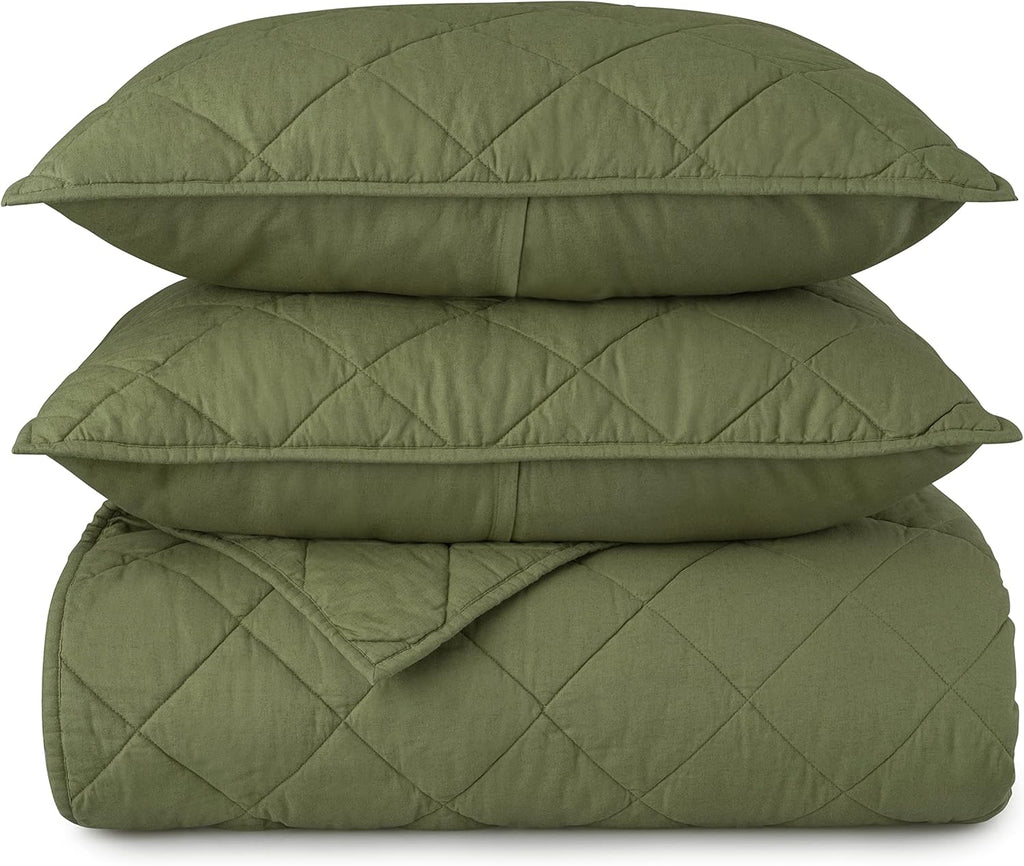 King Cotton Linen Percale Quilt U757