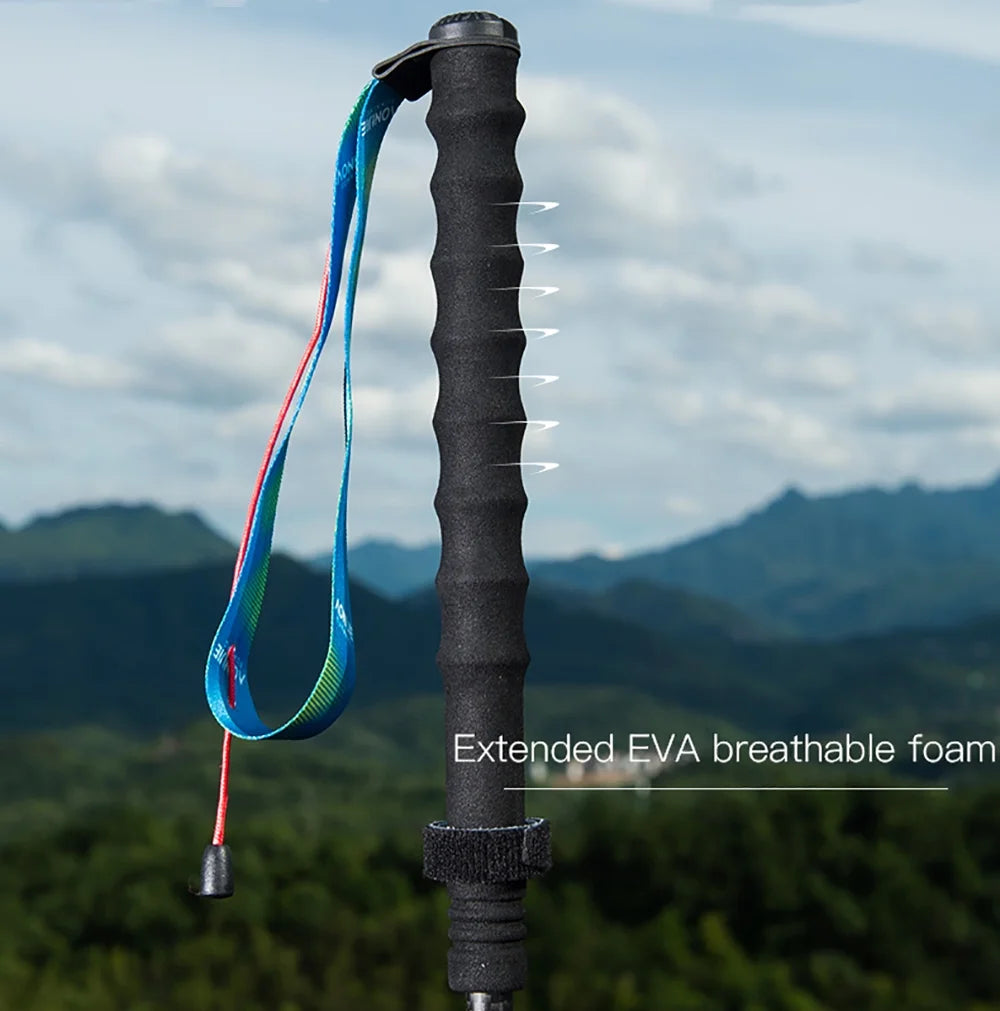 Ultralight Fiber Hiking Poles with Anti-Shock and Quick Lock System A549
