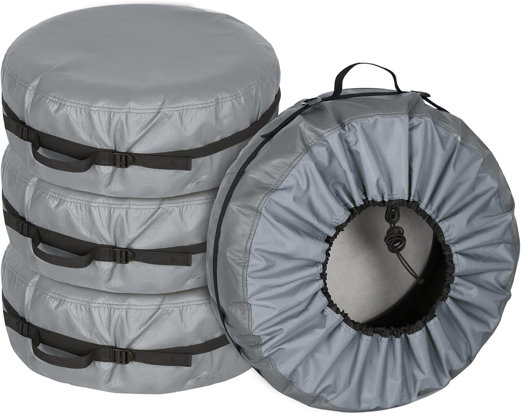 White Tire Covers 4 Pack for Truck SUV Trailer Camper RV F151