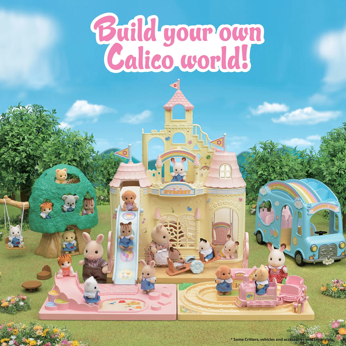 Baby Castle Playground Dollhouse Playset with Figure O36827