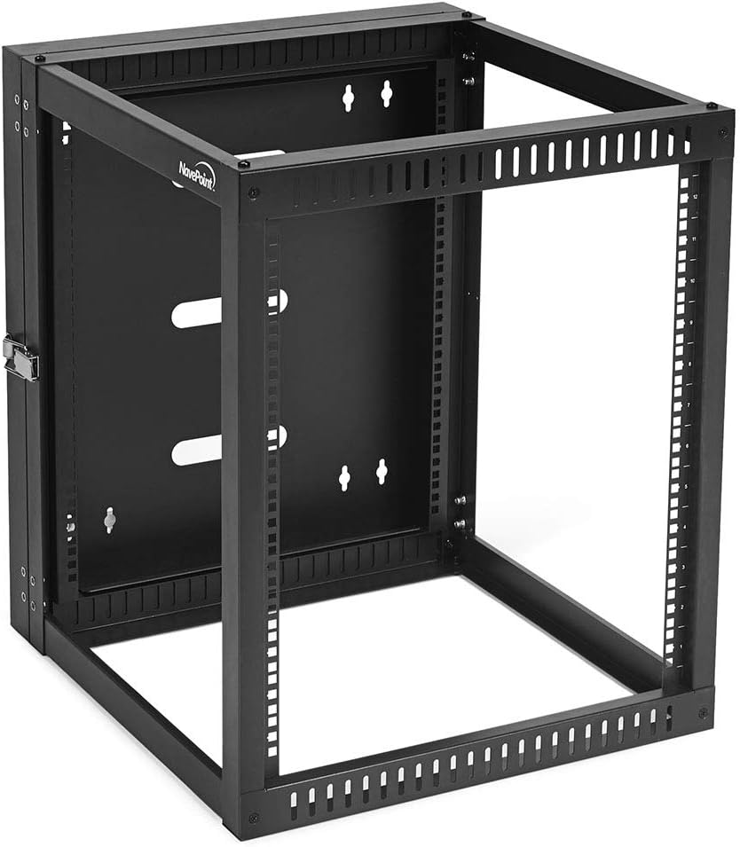 12U 4-Post Open Frame Wall-Mount Network Rack D599885