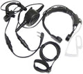 Tactical Throat Mic Earpiece Headset with Finger Ptt, Pack of 2 D441