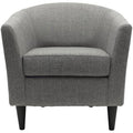 Gray Fabric Barrel Chair W32109