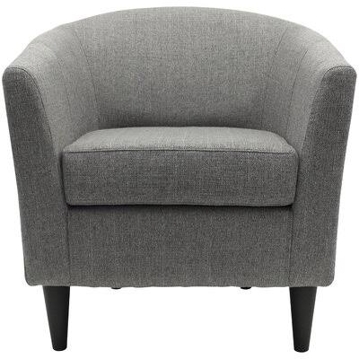 Gray Fabric Barrel Chair W32109