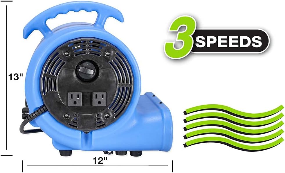 Blue 3 1/3 HP Air Mover Carpet Dryer D862858