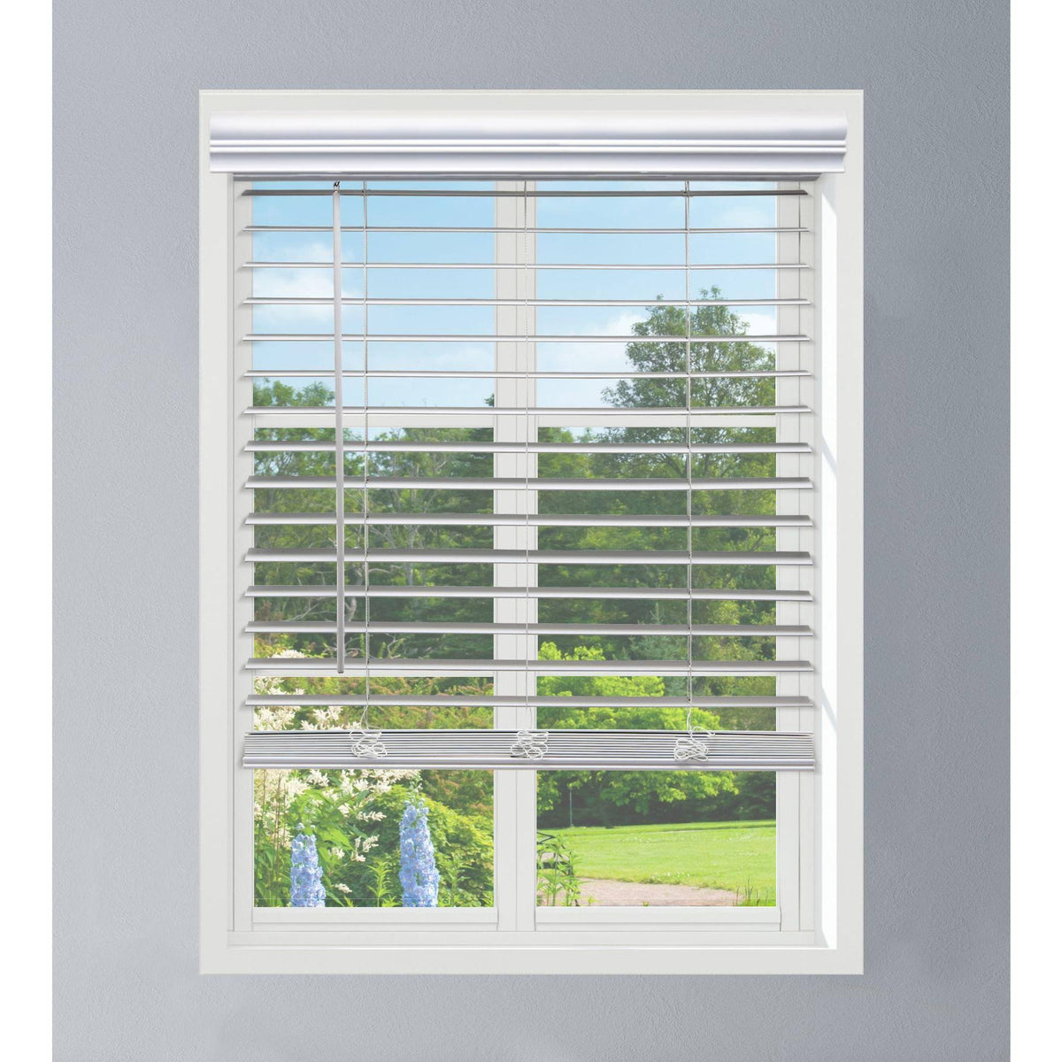 White Faux Wood Blinds C31892