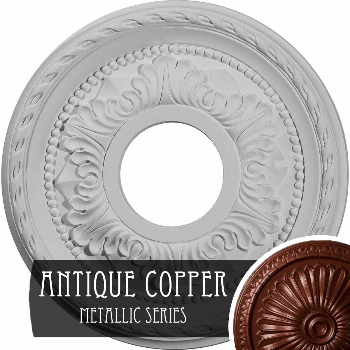 11 3/8x22OD x 3 5/8x22ID x 7/8x22P Ceiling Medallion, Rust R675