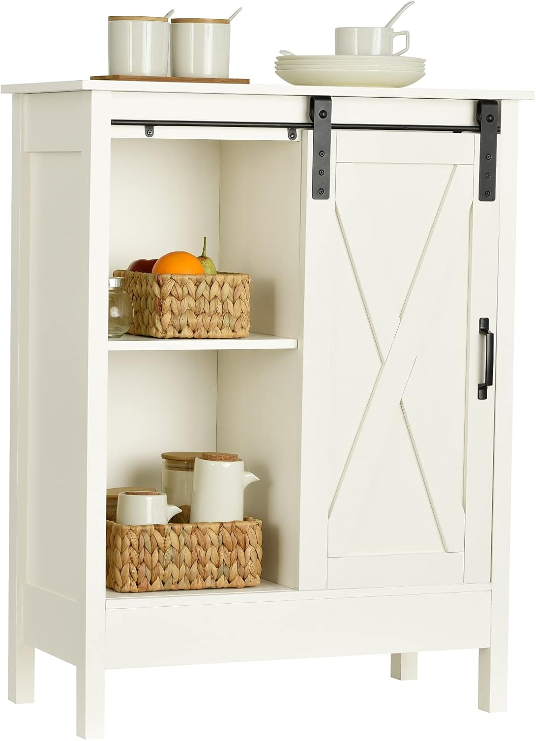 Farmhouse Buffet with Sliding Door Storage Cabinet H30625