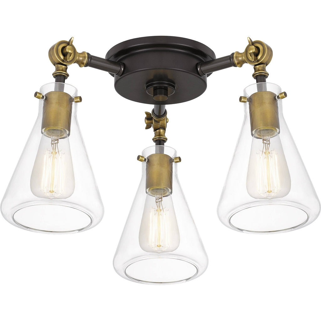 3 Light Semi-Flush Mount Western Bronze C88607