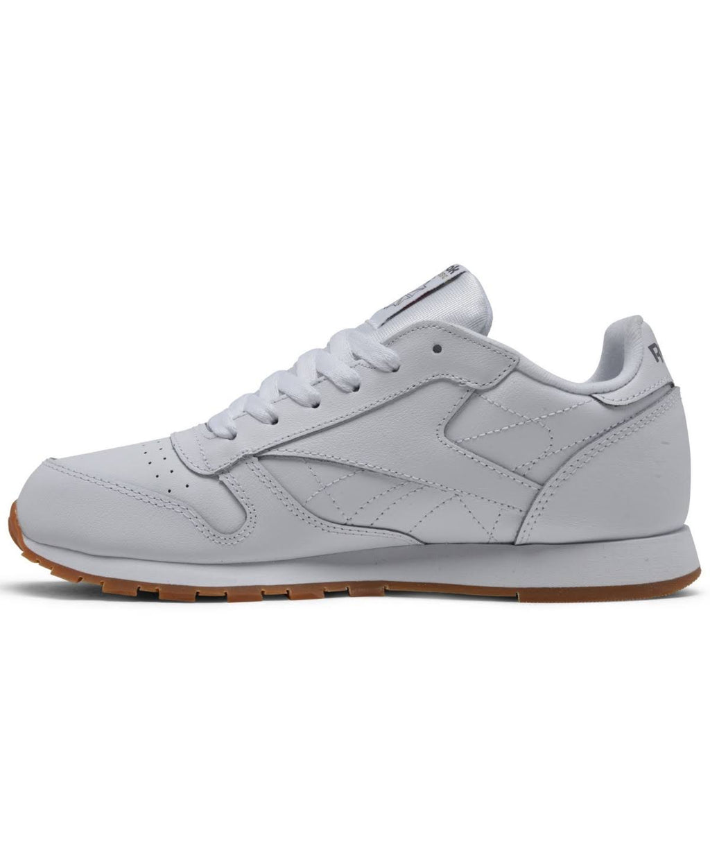 White Gum Leather Kids Shoes F300