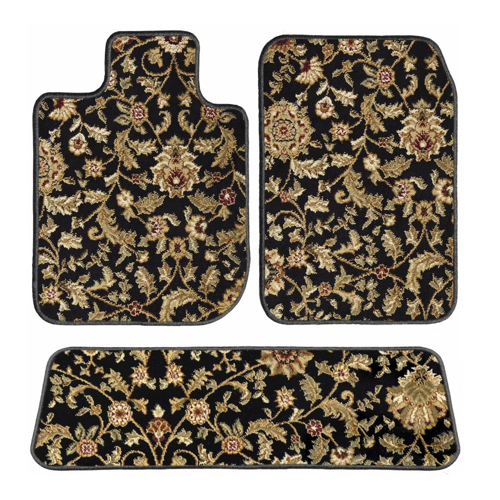 Black Oriental Car Mats T114