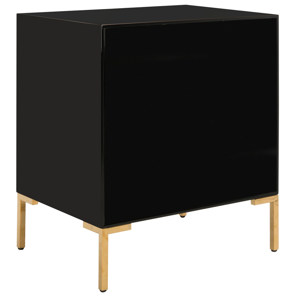 Black/Brass 3-Drawer Side Table U903645