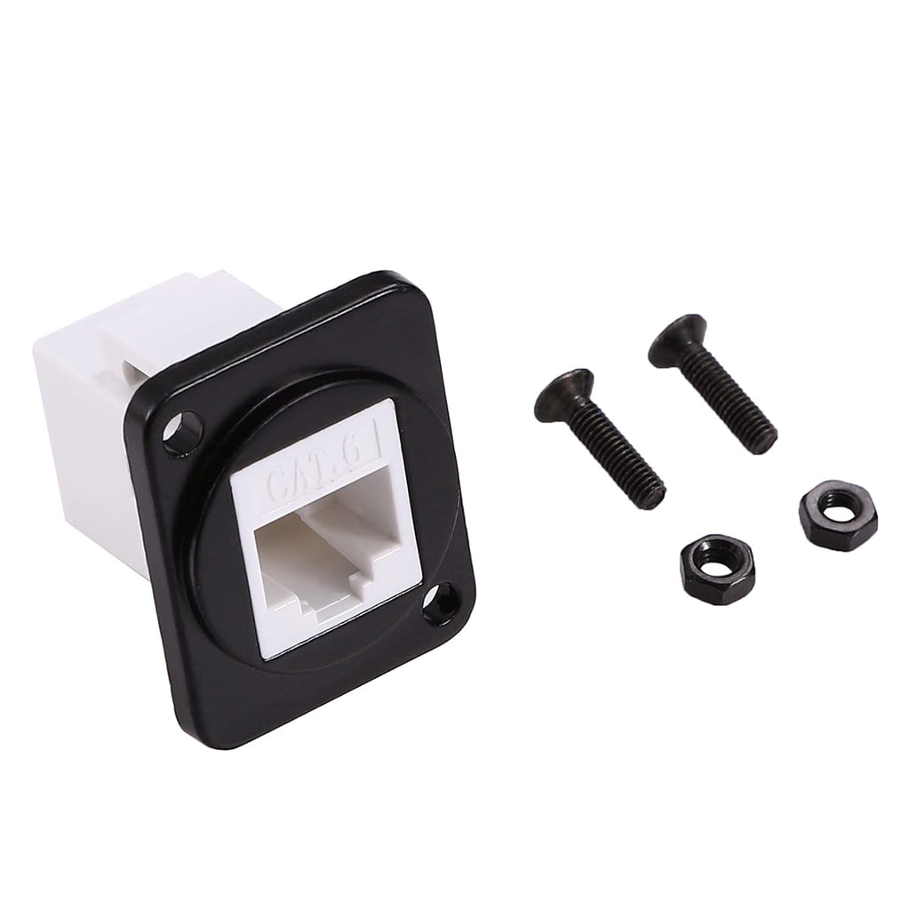 RJ45 Socket Panel Mount Connector, CAT6/CAT5E/CAT5 Female to Female LAN Adapter G34758