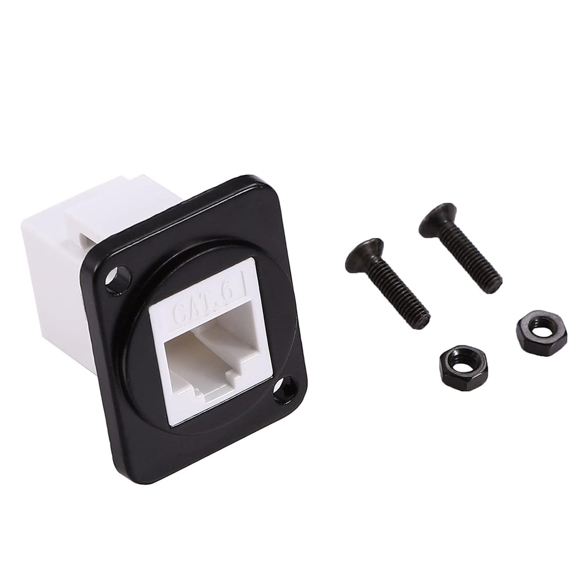 RJ45 Socket Panel Mount Connector, CAT6/CAT5E/CAT5 Female to Female LAN Adapter G34758