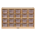Birch 20 Cubby Tray Cabinet with Clear Bins Z925511