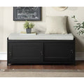 Black Cabinet Storage Bench Q4543