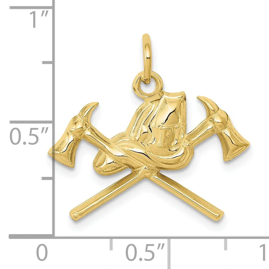 10K Yellow Gold Fire Department Charm S641056