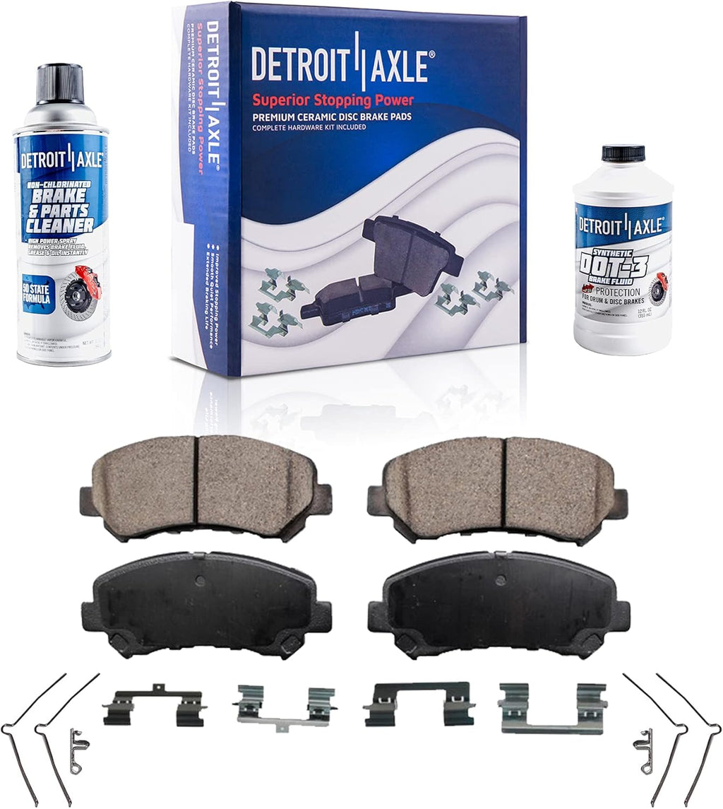 Front and Rear Drilled & Slotted Rotors and Brake Pads 10pc Set Y266