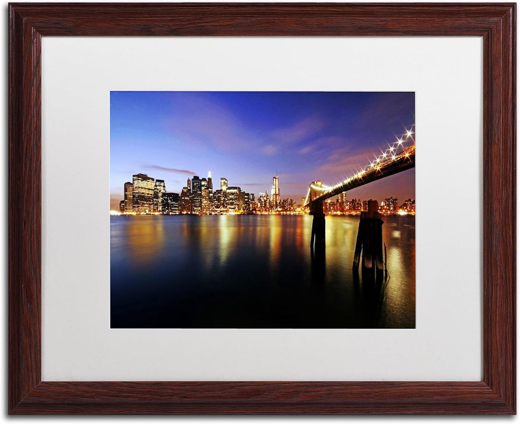 16 by 20-Inch White Matte Wood Frame Artwork X307