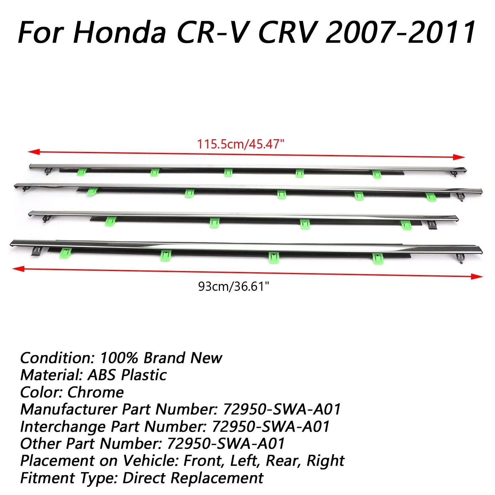 Car Window Moulding Trim Weatherstrips Seal J81697