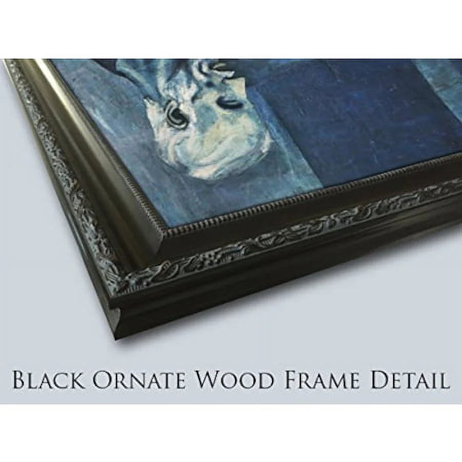 Black Ornate Wood Framed Museum Art Print F5356