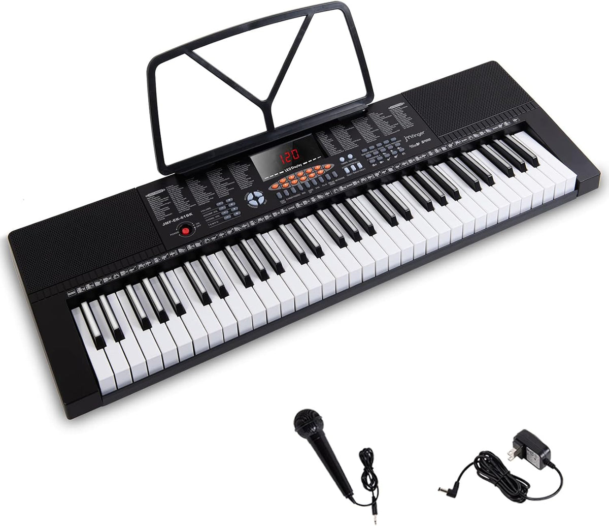 61 Electronic Digital Piano Keyboard with Full-Size Keys U46509