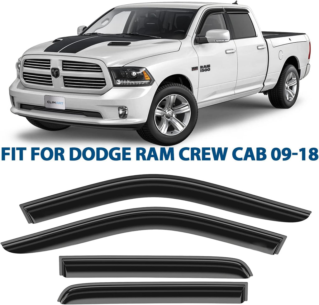 4 pcs Dark Smoke Tape-on Window Deflectors W11682
