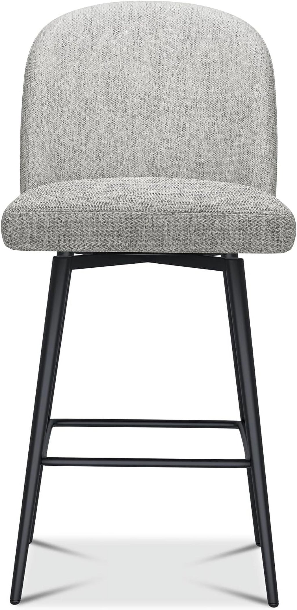 26 Inch Upholstered Bar Stools Set of 2 with Metal Legs C446