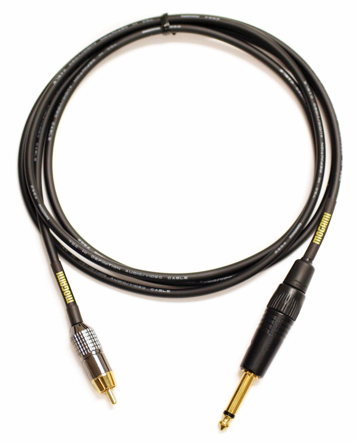 Gold TS to RCA Cable 12 Foot O621