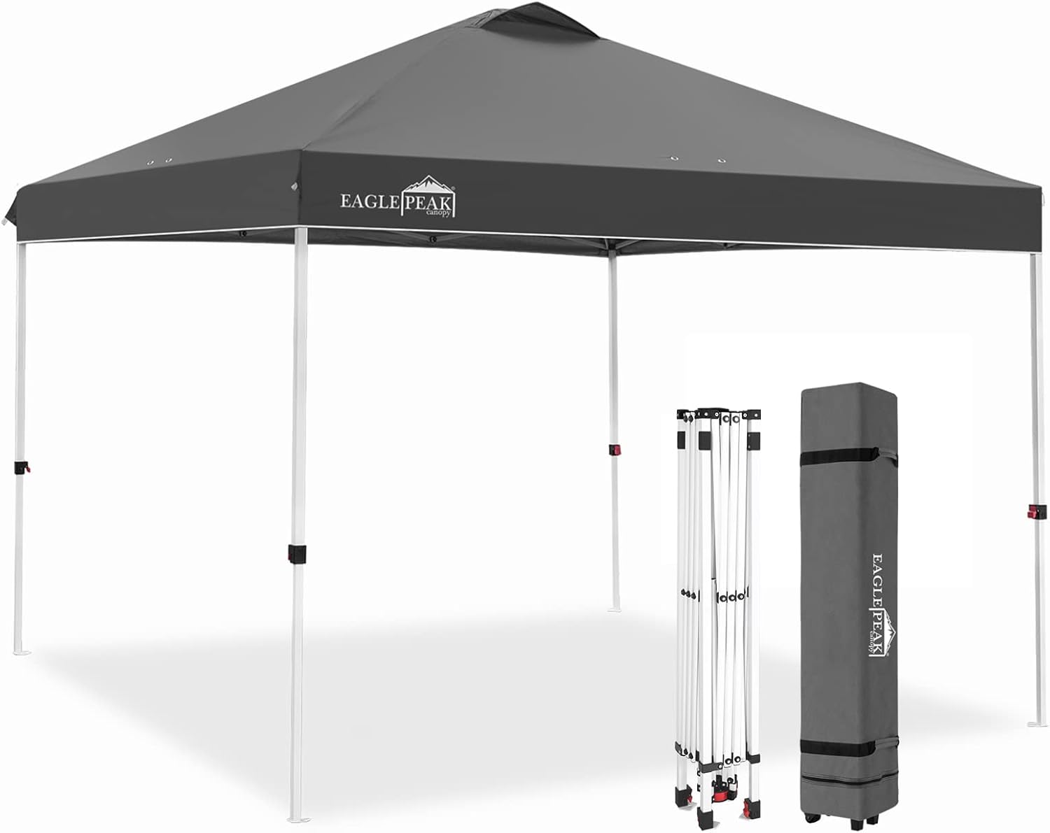 10' x 10' Light Blue Pop Up Canopy Tent with Wheeled Carrying Bag N556